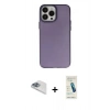 MARSİLYAN™- iPhone 13 Pro Max Kılıf Ahenk Çizgi Prime - Şeffaf Pasifik Cam Ekran Koruyucu + Pers Alüminyum Kamera Lens - SABE