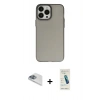 MARSİLYAN™- iPhone 13 Pro Max Kılıf Ahenk Çizgi Prime - Şeffaf Pasifik Cam Ekran Koruyucu + Pers Alüminyum Kamera Lens - SABE
