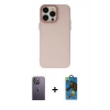 MARSİLYAN™- iPhone 13 Pro Max Kılıf Ahenk Çizgi Prime - Siyah 18D Cam Ekran Koruyucu + Neon Fosforlu Kamera Lens - BZ