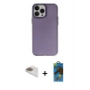 MARSİLYAN™- iPhone 13 Pro Max Kılıf Ahenk Çizgi Prime - Siyah 18D Cam Ekran Koruyucu + Pers Alüminyum Kamera Lens - GD