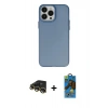 MARSİLYAN™- iPhone 13 Pro Max Kılıf Ahenk Çizgi Prime - Siyah 18D Cam Ekran Koruyucu + Raze Metal Kamera Lens - GD