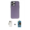 MARSİLYAN™- iPhone 13 Pro Max Kılıf Ahenk Çizgi Prime - Siyah 18D Cam Ekran Koruyucu + Shine Kamera Lens - GD
