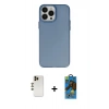MARSİLYAN™- iPhone 13 Pro Max Kılıf Ahenk Çizgi Prime - Siyah 18D Cam Ekran Koruyucu + Shine Kamera Lens - GD