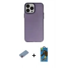 MARSİLYAN™- iPhone 13 Pro Max Kılıf Ahenk Çizgi Prime - Siyah 18D Cam Ekran Koruyucu + Shine Kamera Lens Koruma Cam - PE