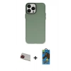 MARSİLYAN™- iPhone 13 Pro Max Kılıf Ahenk Çizgi Prime - Siyah 18D Cam Ekran Koruyucu + Rainbow Kamera Lens Koruma Cam - KI