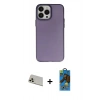 MARSİLYAN™- iPhone 13 Pro Max Kılıf Ahenk Çizgi Prime - Siyah 18D Cam Ekran Koruyucu + Rainbow Kamera Lens Koruma Cam - REGD