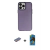 MARSİLYAN™- iPhone 13 Pro Max Kılıf Ahenk Çizgi Prime - Siyah 18D Cam Ekran Koruyucu + Renkli Kamera Lens Koruma Cam - TU