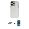 MARSİLYAN™- iPhone 13 Pro Max Kılıf Ahenk Çizgi Prime - Siyah 18D Cam Ekran Koruyucu + Renkli Kamera Lens Koruma Cam - TU