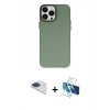 MARSİLYAN™- iPhone 13 Pro Max Kılıf Ahenk Çizgi Prime - Siyah 3D Antistatik Cam Ekran Koruyucu + Pers Alüminyum Kamera Lens - LT