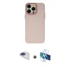MARSİLYAN™- iPhone 13 Pro Max Kılıf Ahenk Çizgi Prime - Siyah 3D Antistatik Cam Ekran Koruyucu + Pers Alüminyum Kamera Lens - LT