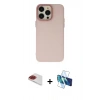 MARSİLYAN™- iPhone 13 Pro Max Kılıf Ahenk Çizgi Prime - Siyah 3D Antistatik Cam Ekran Koruyucu + Pers Alüminyum Kamera Lens - KI