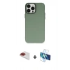 MARSİLYAN™- iPhone 13 Pro Max Kılıf Ahenk Çizgi Prime - Siyah 3D Antistatik Cam Ekran Koruyucu + Pers Alüminyum Kamera Lens - KI