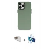 MARSİLYAN™- iPhone 13 Pro Max Kılıf Ahenk Çizgi Prime - Siyah 3D Antistatik Cam Ekran Koruyucu + Pers Alüminyum Kamera Lens - GD