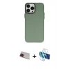 MARSİLYAN™- iPhone 13 Pro Max Kılıf Ahenk Çizgi Prime - Siyah 3D Antistatik Cam Ekran Koruyucu + Rainbow Kamera Lens Koruma Cam - KI