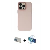 MARSİLYAN™- iPhone 13 Pro Max Kılıf Ahenk Çizgi Prime - Siyah 3D Antistatik Cam Ekran Koruyucu + Rainbow Kamera Lens Koruma Cam - MI