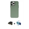 MARSİLYAN™- iPhone 13 Pro Max Kılıf Ahenk Çizgi Prime - Siyah 3D Antistatik Cam Ekran Koruyucu + Raze Metal Kamera Lens - GD