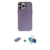 MARSİLYAN™- iPhone 13 Pro Max Kılıf Ahenk Çizgi Prime - Siyah 3D Antistatik Cam Ekran Koruyucu + Renkli Kamera Lens Koruma Cam - PE