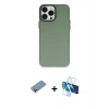 MARSİLYAN™- iPhone 13 Pro Max Kılıf Ahenk Çizgi Prime - Siyah 3D Antistatik Cam Ekran Koruyucu + Shine Kamera Lens Koruma Cam - PE