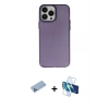 MARSİLYAN™- iPhone 13 Pro Max Kılıf Ahenk Çizgi Prime - Siyah 3D Antistatik Cam Ekran Koruyucu + Shine Kamera Lens Koruma Cam - MI
