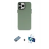 MARSİLYAN™- iPhone 13 Pro Max Kılıf Ahenk Çizgi Prime - Siyah 3D Antistatik Cam Ekran Koruyucu + Shine Kamera Lens Koruma Cam - GI