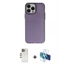 MARSİLYAN™- iPhone 13 Pro Max Kılıf Ahenk Çizgi Prime - Siyah 3D Antistatik Cam Ekran Koruyucu + Shine Kamera Lens - GD