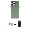 MARSİLYAN™- iPhone 13 Pro Max Kılıf Ahenk Çizgi Prime - Siyah 3D Antistatik Hayalet Cam Ekran Koruyucu + Rainbow Kamera Lens Koruma Cam - BZ