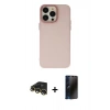MARSİLYAN™- iPhone 13 Pro Max Kılıf Ahenk Çizgi Prime - Siyah 3D Antistatik Hayalet Cam Ekran Koruyucu + Raze Metal Kamera Lens - GD