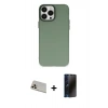 MARSİLYAN™- iPhone 13 Pro Max Kılıf Ahenk Çizgi Prime - Siyah 3D Antistatik Hayalet Cam Ekran Koruyucu + Rainbow Kamera Lens Koruma Cam - REGD