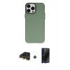 MARSİLYAN™- iPhone 13 Pro Max Kılıf Ahenk Çizgi Prime - Siyah 3D Antistatik Hayalet Cam Ekran Koruyucu + Raze Metal Kamera Lens - GD