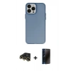MARSİLYAN™- iPhone 13 Pro Max Kılıf Ahenk Çizgi Prime - Siyah 3D Antistatik Hayalet Cam Ekran Koruyucu + Raze Metal Kamera Lens - GD