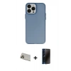 MARSİLYAN™- iPhone 13 Pro Max Kılıf Ahenk Çizgi Prime - Siyah 3D Antistatik Hayalet Cam Ekran Koruyucu + Rainbow Kamera Lens Koruma Cam - REGD