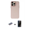 MARSİLYAN™- iPhone 13 Pro Max Kılıf Ahenk Çizgi Prime - Siyah 3D Antistatik Hayalet Cam Ekran Koruyucu + Renkli Kamera Lens Koruma Cam - TU
