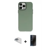 MARSİLYAN™- iPhone 13 Pro Max Kılıf Ahenk Çizgi Prime - Siyah 3D Antistatik Hayalet Cam Ekran Koruyucu + Pers Alüminyum Kamera Lens - SABE
