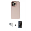 MARSİLYAN™- iPhone 13 Pro Max Kılıf Ahenk Çizgi Prime - Siyah 3D Antistatik Hayalet Cam Ekran Koruyucu + Pers Alüminyum Kamera Lens - SABE