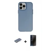 MARSİLYAN™- iPhone 13 Pro Max Kılıf Ahenk Çizgi Prime - Siyah 3D Antistatik Hayalet Cam Ekran Koruyucu + Renkli Kamera Lens Koruma Cam - YL