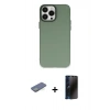 MARSİLYAN™- iPhone 13 Pro Max Kılıf Ahenk Çizgi Prime - Siyah 3D Antistatik Hayalet Cam Ekran Koruyucu + Renkli Kamera Lens Koruma Cam - YL