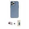 MARSİLYAN™- iPhone 13 Pro Max Kılıf Ahenk Çizgi Prime - Siyah 6D Mat Seramik Hayalet Nano Ekran Koruyucu + Rainbow Kamera Lens Koruma Cam - KI