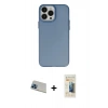 MARSİLYAN™- iPhone 13 Pro Max Kılıf Ahenk Çizgi Prime - Siyah 6D Mat Seramik Hayalet Nano Ekran Koruyucu + Rainbow Kamera Lens Koruma Cam - MI