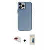 MARSİLYAN™- iPhone 13 Pro Max Kılıf Ahenk Çizgi Prime - Siyah 6D Mat Seramik Hayalet Nano Ekran Koruyucu + Pers Alüminyum Kamera Lens - KI