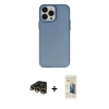 MARSİLYAN™- iPhone 13 Pro Max Kılıf Ahenk Çizgi Prime - Siyah 6D Mat Seramik Hayalet Nano Ekran Koruyucu + Gold Raze Metal Kamera Lens