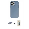 MARSİLYAN™- iPhone 13 Pro Max Kılıf Ahenk Çizgi Prime - Siyah 6D Mat Seramik Hayalet Nano Ekran Koruyucu + Renkli Kamera Lens Koruma Cam - MI