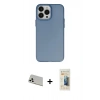 MARSİLYAN™- iPhone 13 Pro Max Kılıf Ahenk Çizgi Prime - Siyah 6D Mat Seramik Hayalet Nano Ekran Koruyucu + Rainbow Kamera Lens Koruma Cam - BZ