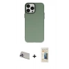 MARSİLYAN™- iPhone 13 Pro Max Kılıf Ahenk Çizgi Prime - Siyah 6D Mat Seramik Hayalet Nano Ekran Koruyucu + Rainbow Kamera Lens Koruma Cam - MR