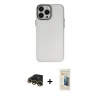 MARSİLYAN™- iPhone 13 Pro Max Kılıf Ahenk Çizgi Prime - Siyah 6D Mat Seramik Hayalet Nano Ekran Koruyucu + Gold Raze Metal Kamera Lens