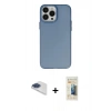 MARSİLYAN™- iPhone 13 Pro Max Kılıf Ahenk Çizgi Prime - Siyah 6D Mat Seramik Hayalet Nano Ekran Koruyucu + Pers Alüminyum Kamera Lens - LT