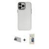 MARSİLYAN™- iPhone 13 Pro Max Kılıf Ahenk Çizgi Prime - Siyah 6D Mat Seramik Hayalet Nano Ekran Koruyucu + Rainbow Kamera Lens Koruma Cam - MI