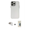 MARSİLYAN™- iPhone 13 Pro Max Kılıf Ahenk Çizgi Prime - Siyah 6D Mat Seramik Hayalet Nano Ekran Koruyucu + Pers Alüminyum Kamera Lens - GD