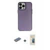 MARSİLYAN™- iPhone 13 Pro Max Kılıf Ahenk Çizgi Prime - Siyah 6D Mat Seramik Hayalet Nano Ekran Koruyucu + Renkli Kamera Lens Koruma Cam - YL