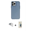 MARSİLYAN™- iPhone 13 Pro Max Kılıf Ahenk Çizgi Prime - Siyah 6D Mat Seramik Hayalet Nano Ekran Koruyucu + Pers Alüminyum Kamera Lens - SABE