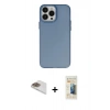 MARSİLYAN™- iPhone 13 Pro Max Kılıf Ahenk Çizgi Prime - Siyah 6D Mat Seramik Hayalet Nano Ekran Koruyucu + Pers Alüminyum Kamera Lens - GD